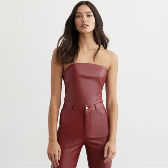 Dynamite Tops - Faux Leather Tube Top